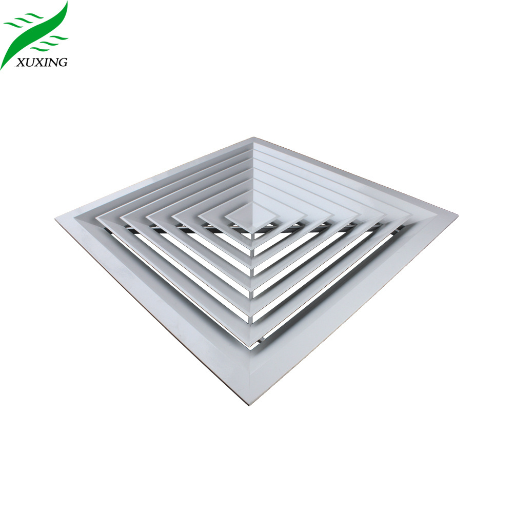 Hvac diffuser aluminum ceiling 4-way supply air conditioning grilles air diffuser