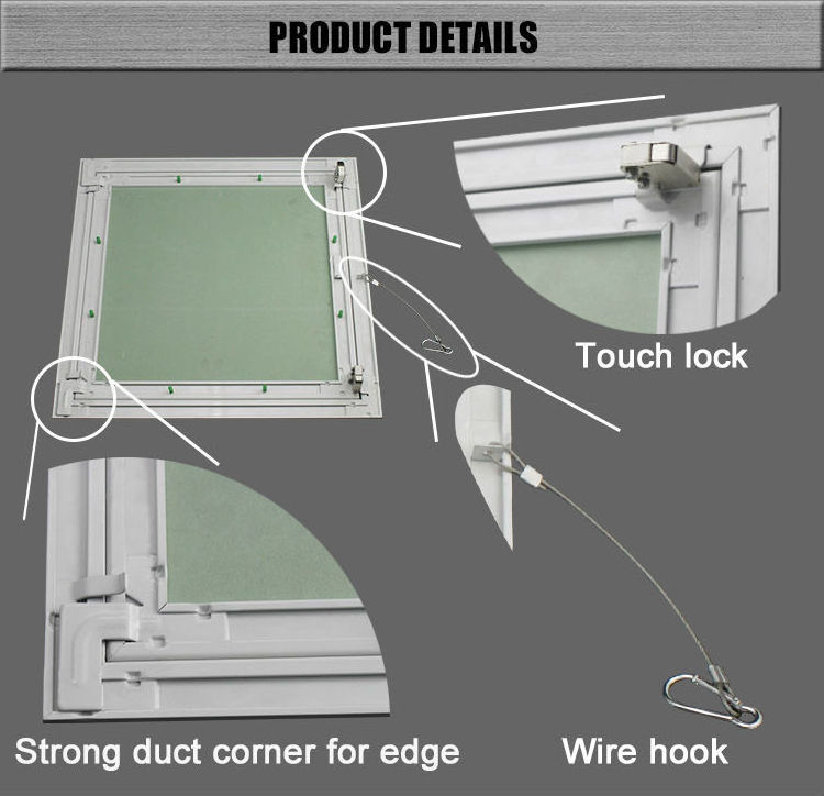 waterproof ceiling Hvac Aluminum access panel door duct access door with gypsum board