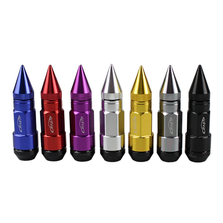 XuZhong Multi Function Anti Theft Racing Car Tires Spike Lug Nuts  Anodized Universal Wheel Lug Nuts M12*1.5mm/1.25mm