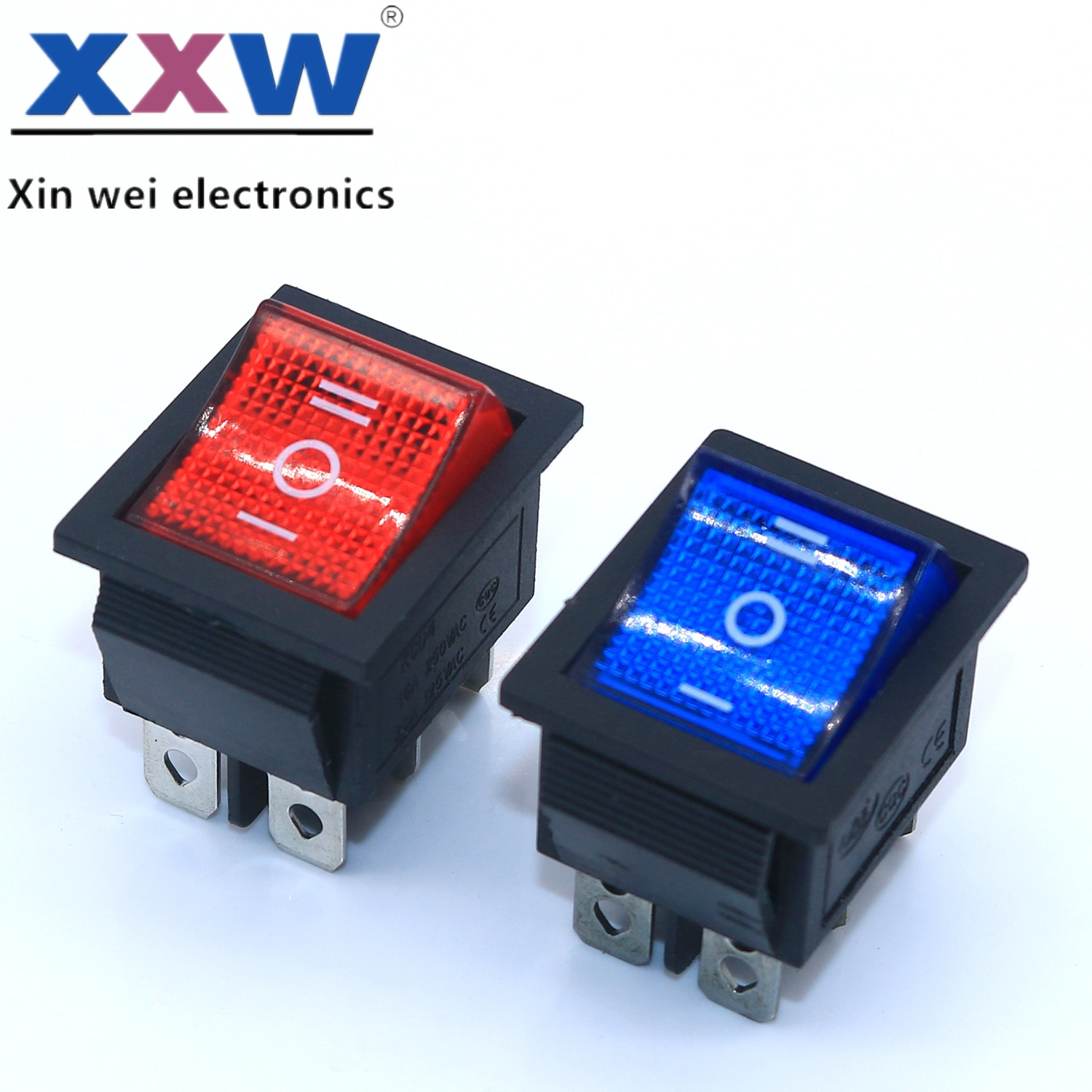 Rocker switch KCD4, 4pin/6pin, high current switch, on off Dpdt Illuminated rocker switch