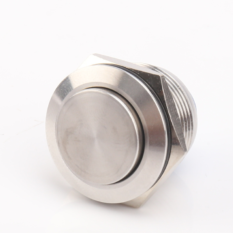 19mm Momentary Latching Explosion Proof Switch High Flat Metal Push Button Switch Without Lamp