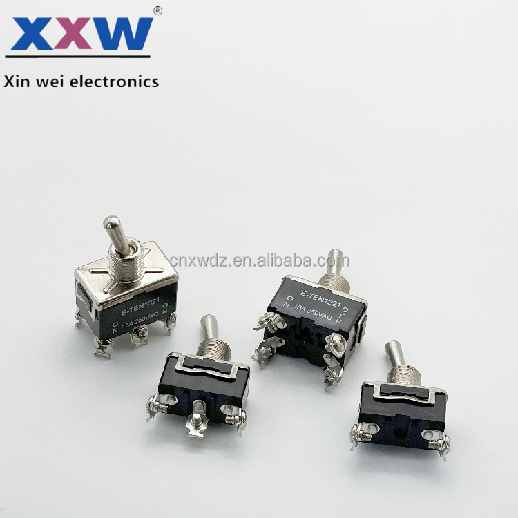 15A/250V AC on/off/on 2 position /3 position TEN1221/1321 SPST heavy-duty rocker toggle switch