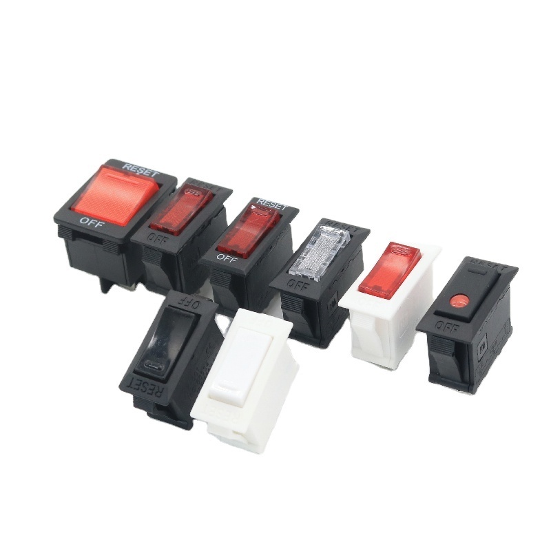 2/3/4 pins on off  Power protection 6a 10a 12a 16a led overload protection boat rocker switch