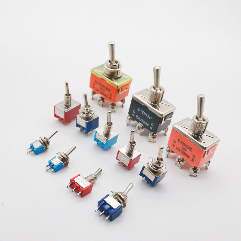 15A/250V AC on/off/on 2 position /3 position TEN1221/1321 SPST heavy-duty rocker toggle switch