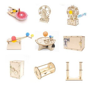 DIY Wooden Mechanical Lock Password Box Children Handmade Building Model Toys Stem Fun Science Experiment Kit for Kids Gift