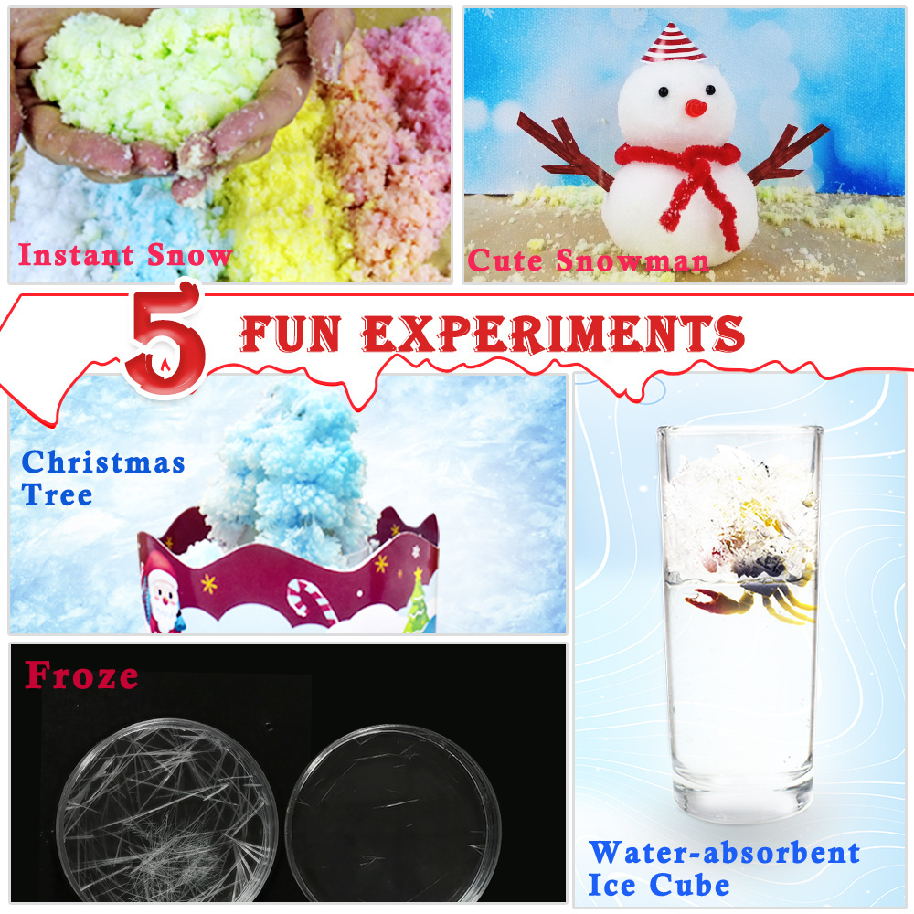 BIG BANG SCIENCE HOT Instant Snow Station STEM Experiment Kit Top Sensory Toys Faux Make Your Own Snow