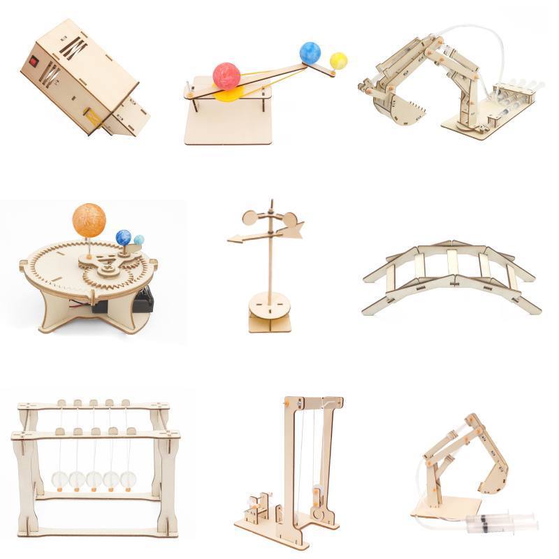 New Stem Toys Educational 3D Wood Puzzle Kit Science Assembly Montessori Wooden Toys for Kids