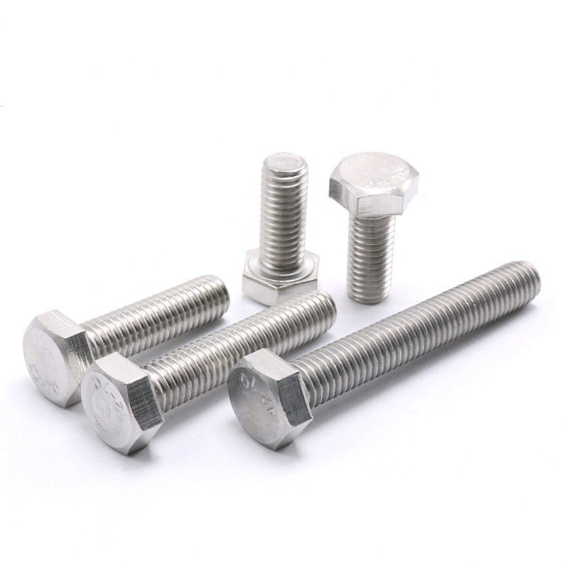 Hexagon Bolt Nut Ss 304 316 Stainless Steel Galvanized Steel DIN931 DIN933 Half Thread Hex Head Bolts and Nuts