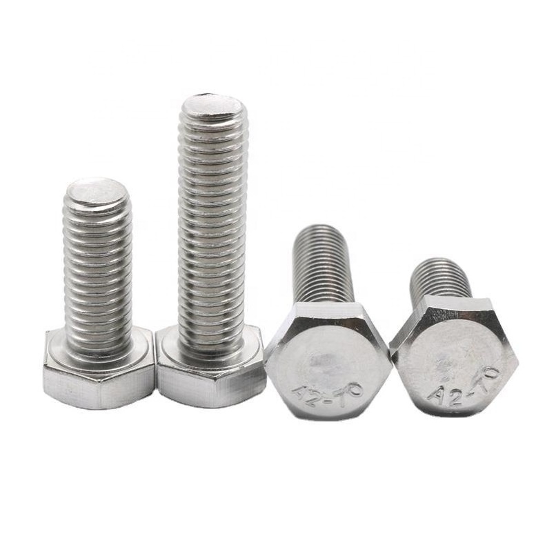 Hexagon Bolt Nut Ss 304 316 Stainless Steel Galvanized Steel DIN931 DIN933 Half Thread Hex Head Bolts and Nuts