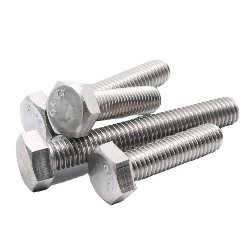 Hexagon Bolt Nut Ss 304 316 Stainless Steel Galvanized Steel DIN931 DIN933 Half Thread Hex Head Bolts and Nuts