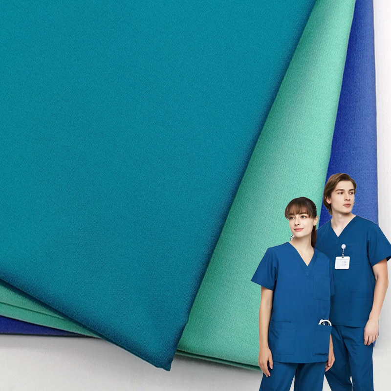 Waterproof Antibacterial Fabric TC 65/35 21*21S 108*58 Twill Fabric for Medical Surgical Doctor Nurse Uniform