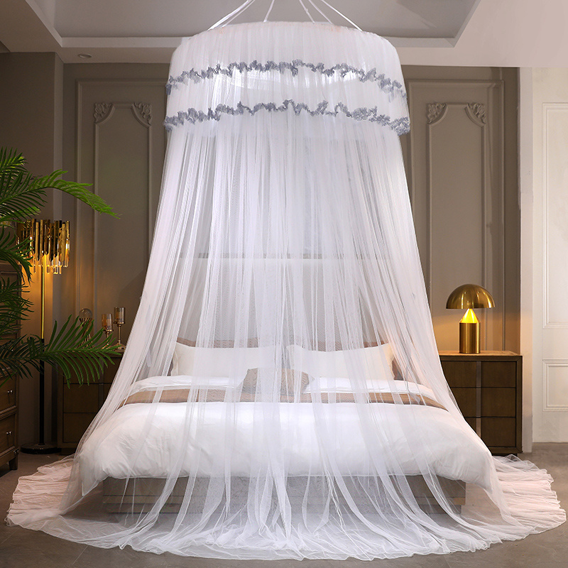 Good Price Hanging Bed Net White Round Canopy Sustainable Folding Mosquito Net