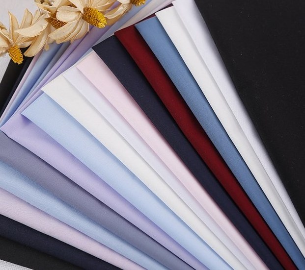 Plain Color CVC 60% Cotton 80x80s 130g Fabric for Business Clothing Shirt Blouse