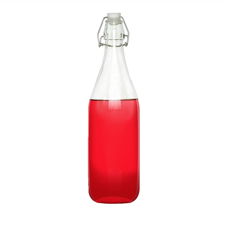 square round 200ml 250ml 500ml 750ml 1000ml water juice swing clip top wine alcoholic beverages kombucha airtight glass bottle