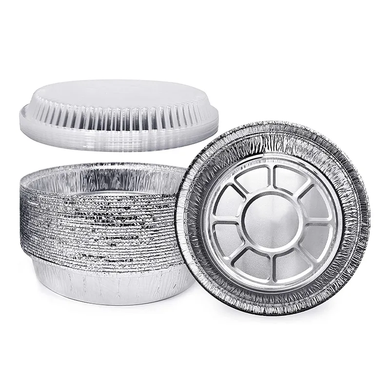 Alloy 3004 High Quality Disposable Aluminum Foil Box Cake Cup/Container Round Tin Foil Bowl Box With Lid