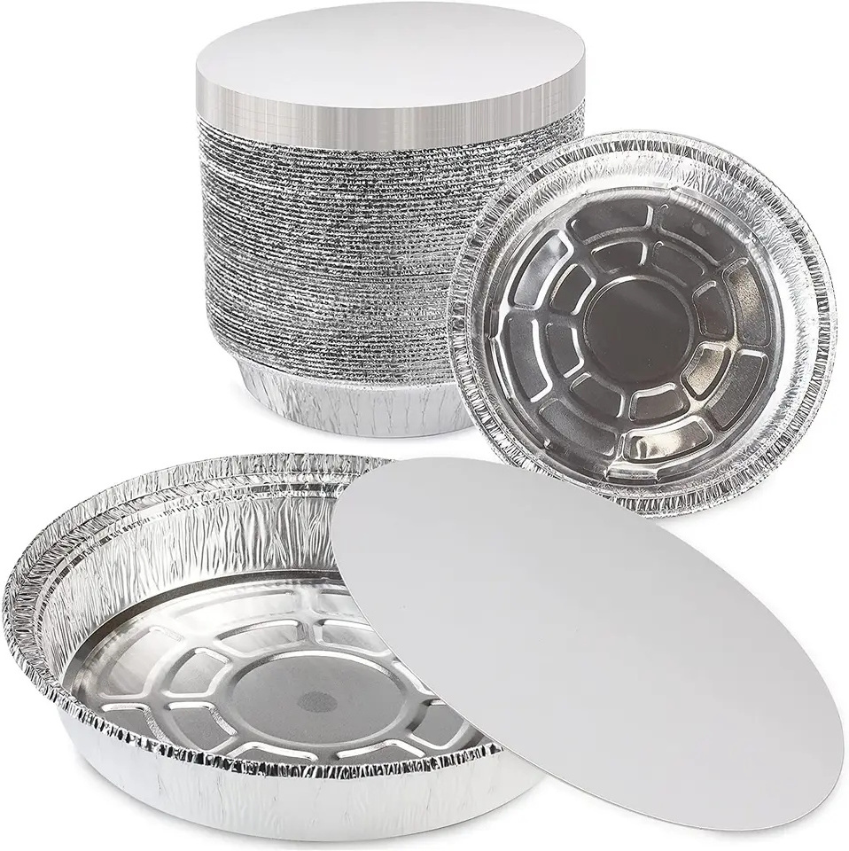 Alloy 3004 High Quality Disposable Aluminum Foil Box Cake Cup/Container Round Tin Foil Bowl Box With Lid