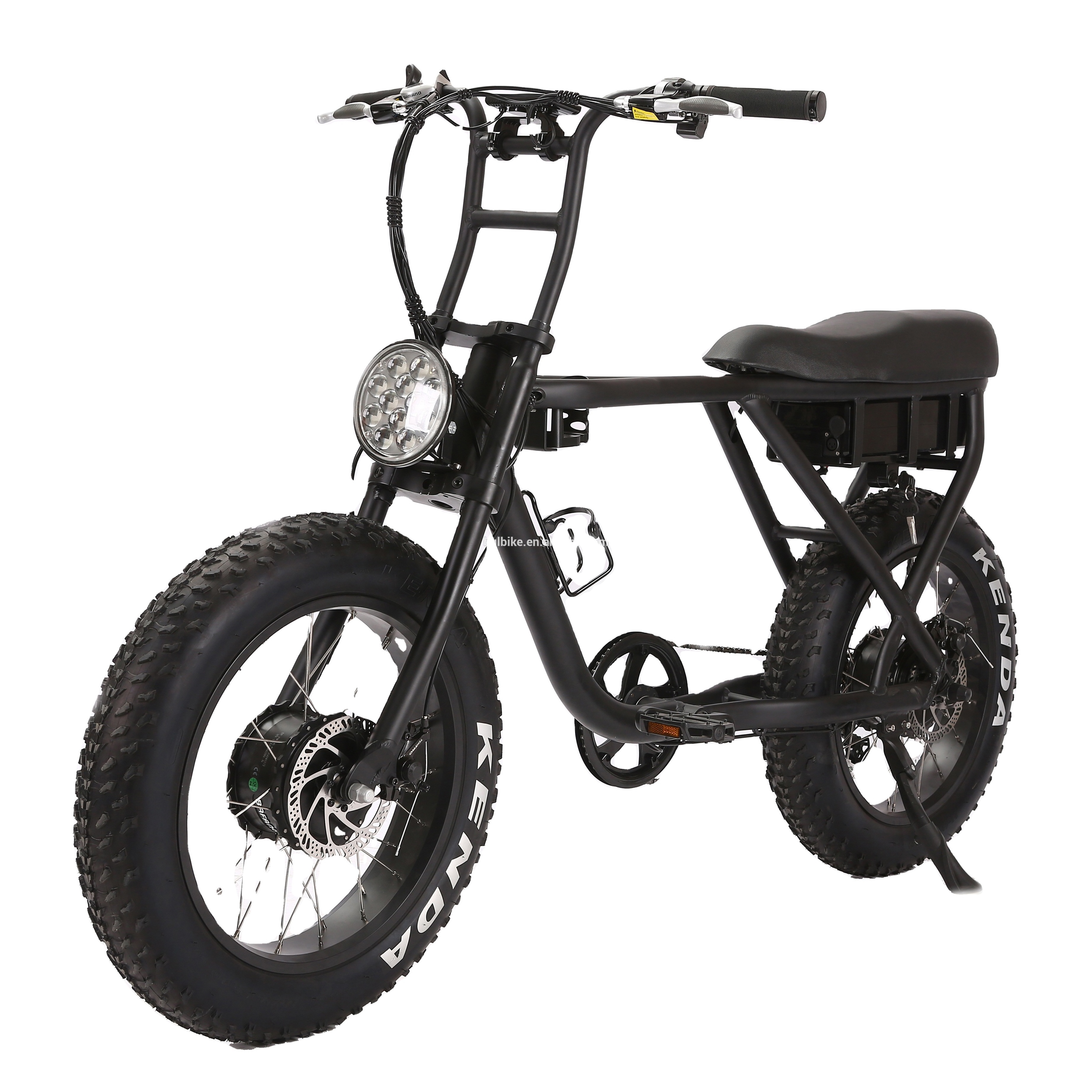 20 Inch 250w 750w 1000w Dual Battery Electric Fat Tire Mountain Bike Two Seat For Beach Bicycle