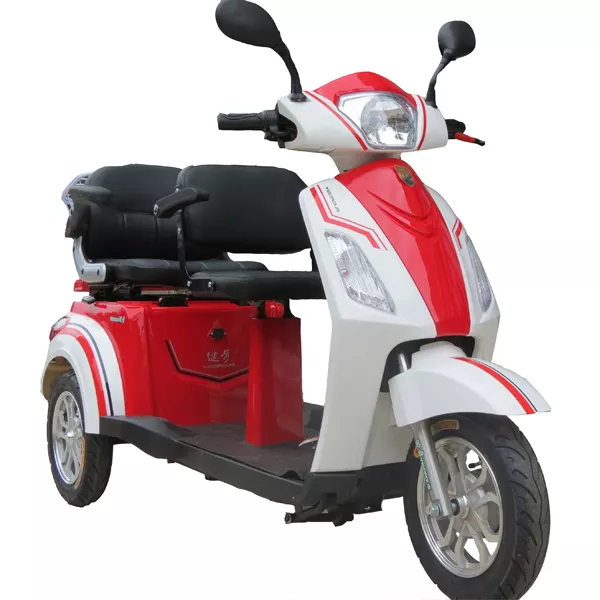 IV- Hot Sale Tandem 2 Seats 3 Wheels Electric Mobility Scooter for Old/Handicapped for Adults