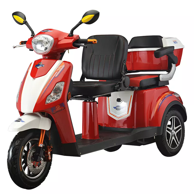 IV- Hot Sale Tandem 2 Seats 3 Wheels Electric Mobility Scooter for Old/Handicapped for Adults