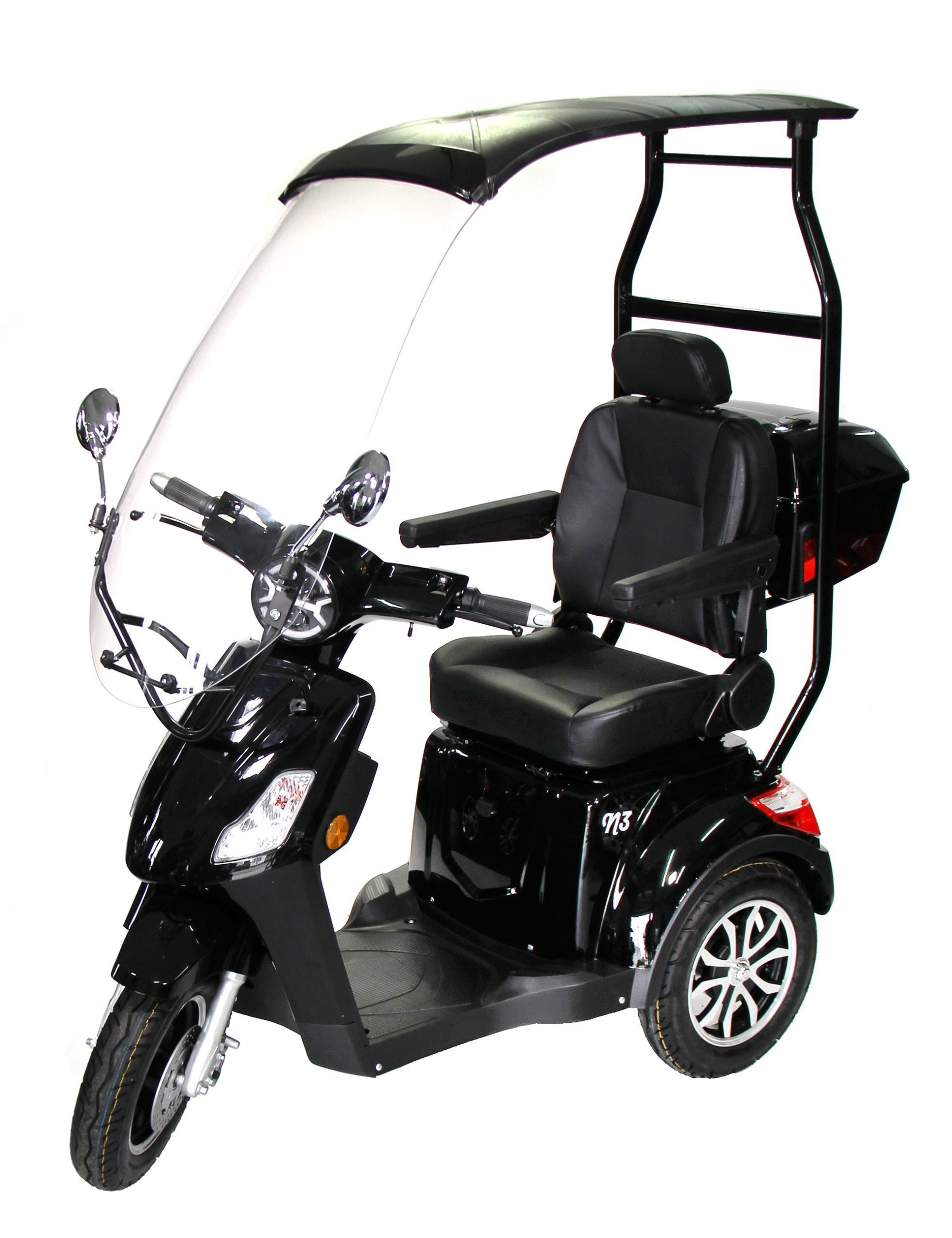 Powerful Large 3 wheel with canopy roof electric  mobility scooter