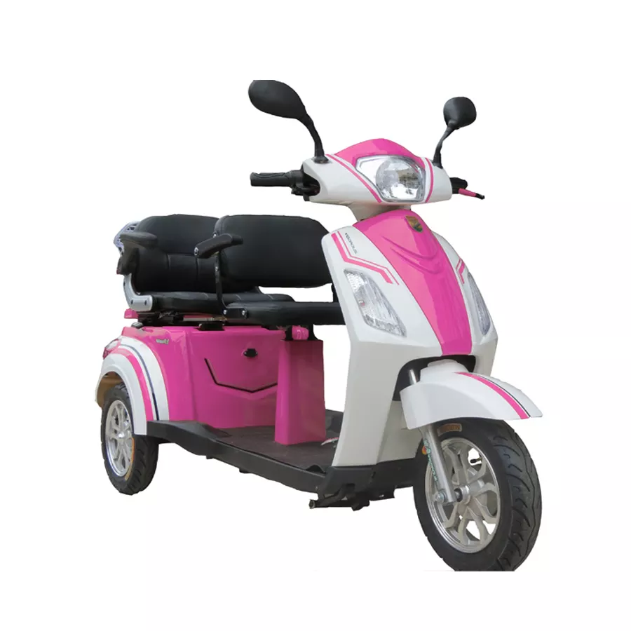 IV- Hot Sale Tandem 2 Seats 3 Wheels Electric Mobility Scooter for Old/Handicapped for Adults