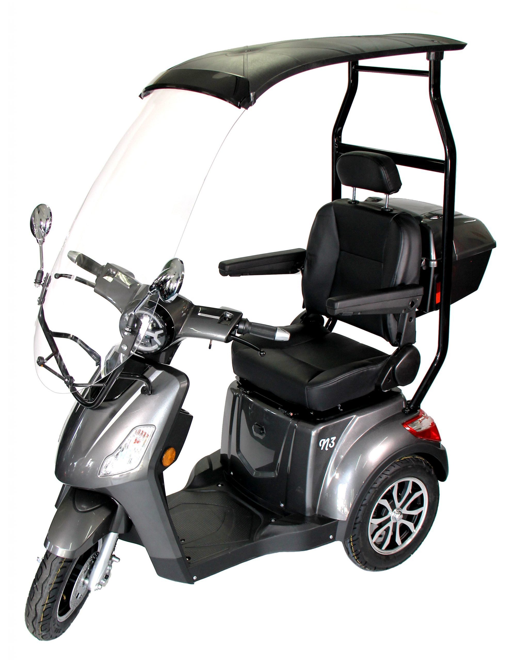 Powerful Large 3 wheel with canopy roof electric  mobility scooter