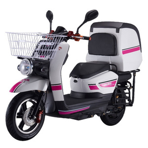 2000W Motor Lithium battery powered Pizza delivery electric moped with rear big box