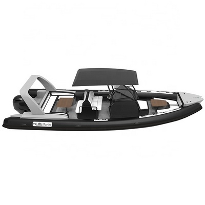 Deluxe RHIB 760 Ocean Master Aluminum Hull Inflatable ORCA Hypalon Boats With T Top