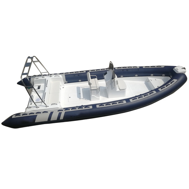 CE 25ft Luxury RIB760 Rigid Fiberglass V-deep Hull Orca Hypalon PVC Inflatable Boat