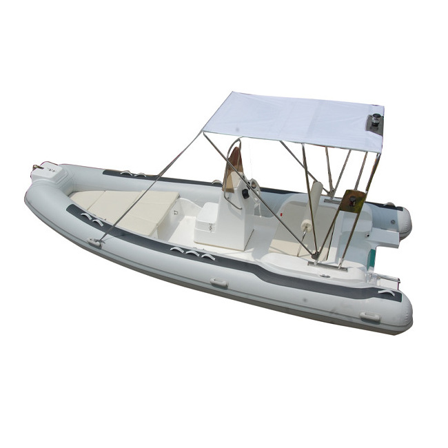 18ft RIB 550 Fiberglass Hull Inflatable Pontoon Boat