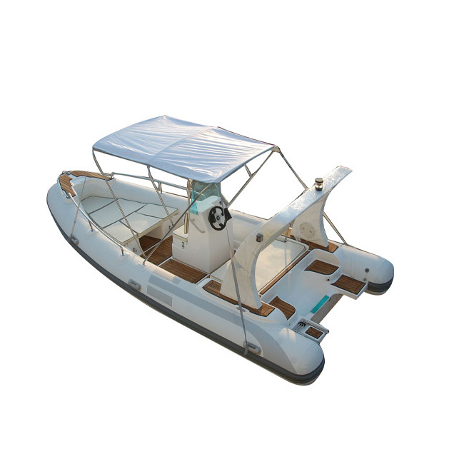 18ft RIB 550 Fiberglass Hull Inflatable Pontoon Boat