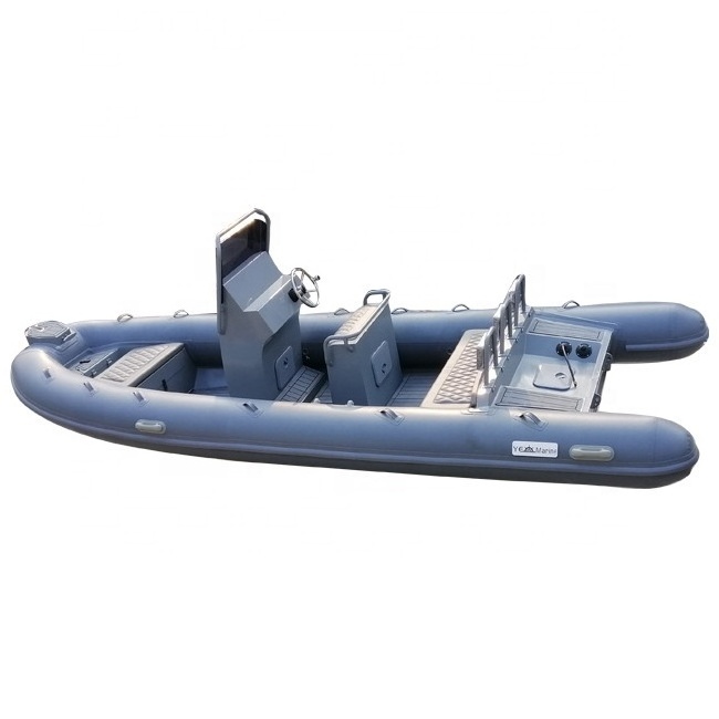 Black  Aluminum Hull RIB 560 Orca Hypalon Rhib Inflatable Boat 18ft With Swimming Platform