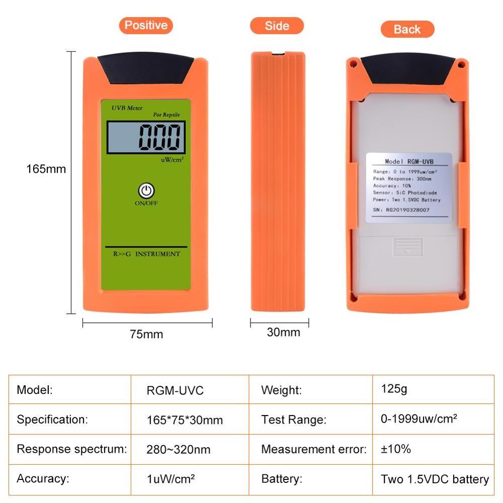 UVB detector sun light tester reptile climbing pet special UVB tester