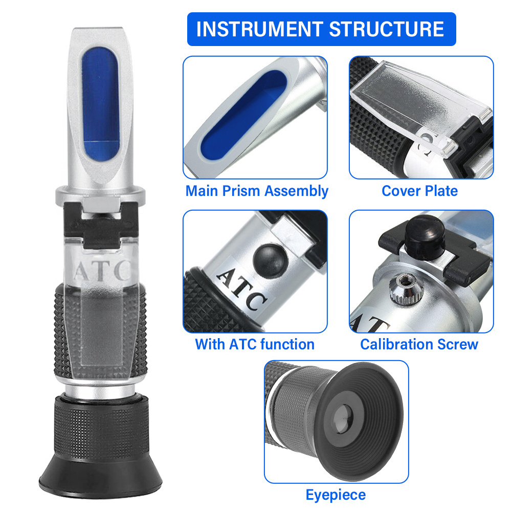 Honey Balmometer 58-90% BrixHand-Held Honey moisture refractometer For honey tester