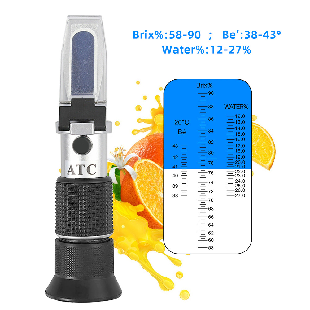 Honey Balmometer 58-90% BrixHand-Held Honey moisture refractometer For honey tester