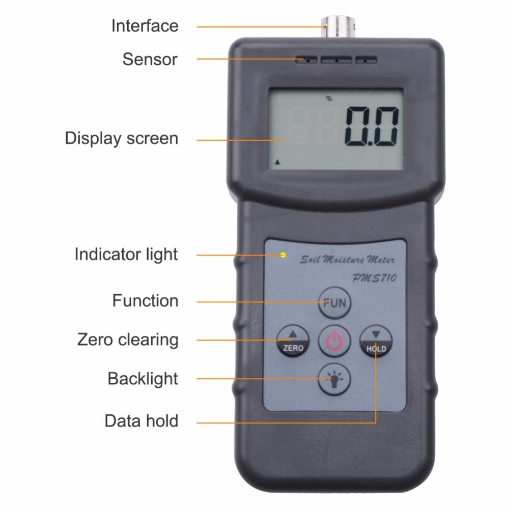 Digital Soil Moisture Meter for Measuring Moisture Content of Soil  PMS710