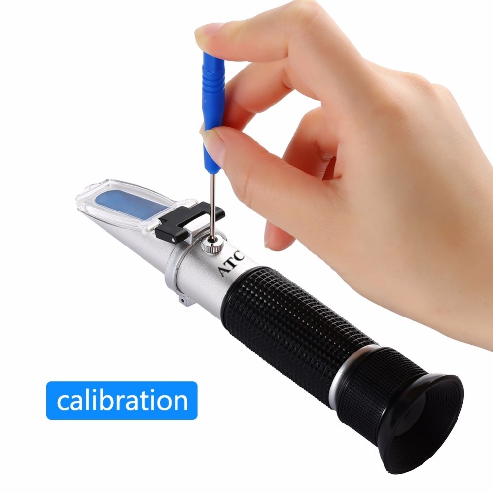 High precision 3 in 1 Handheld Portable Grape Wine Alcohol Refractometer 0-25%Vol , 0-40%Brix,0-22Baume Alcohol Tester