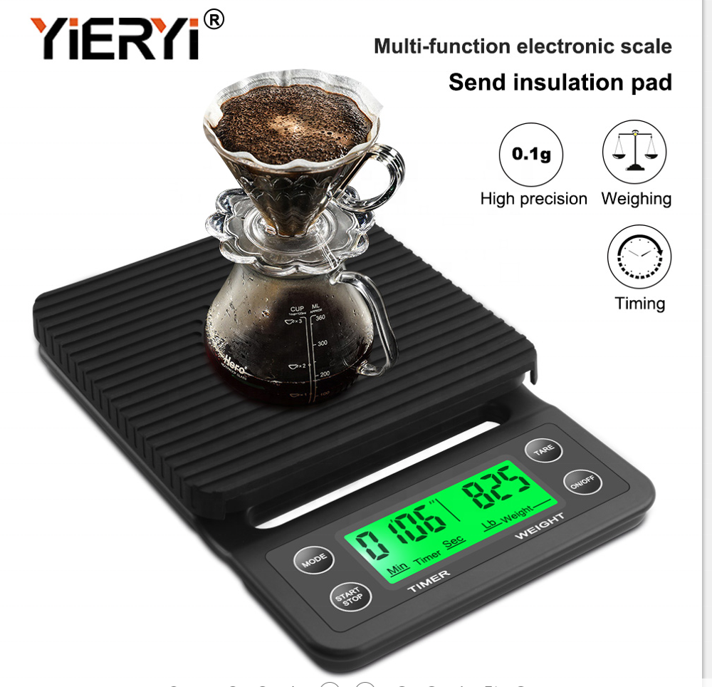 Drip Coffee Scale With Timer Portable Digital Kitchen Scale LCD Electronic Scales new balance 3kg/0.1g 5kg/0.1g