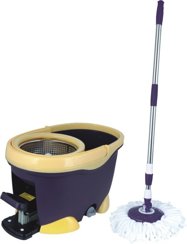 Manufacture Long Telescopic Handle 360 Spin Plastic Mopper Floor Cleaning Mop With Bucket With Flat Mop Self Wringing Mop