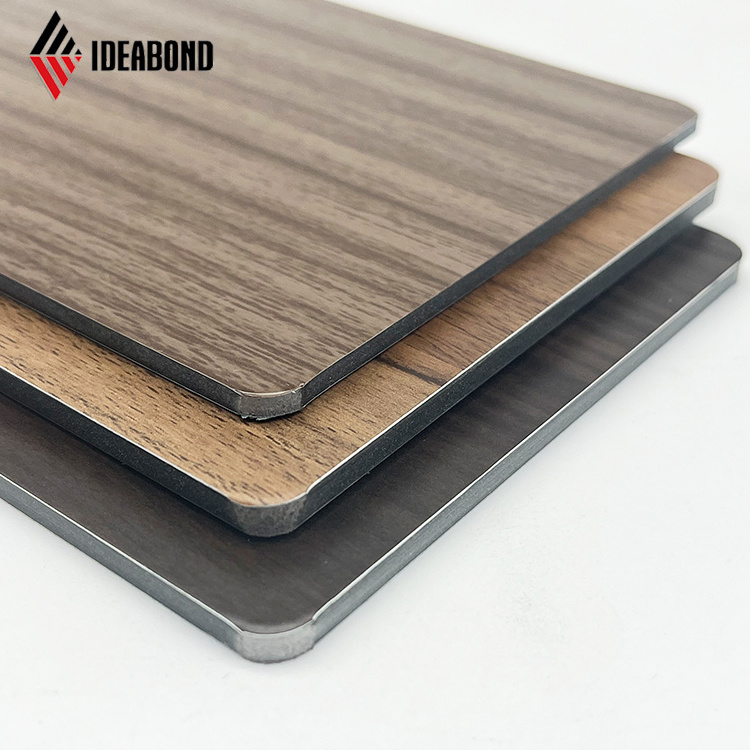 ACP Sheet Light Grey Colour 3mm 4mm Wood Texture Alucobond Aluminum Composite Panel For Interior Wall Cladding Home Decoration