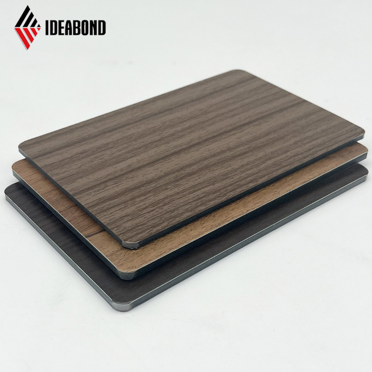 ACP Sheet Light Grey Colour 3mm 4mm Wood Texture Alucobond Aluminum Composite Panel For Interior Wall Cladding Home Decoration