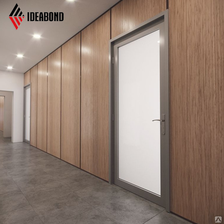 Wood Grain Exterior Wall Cladding 4mm Alucobond Aluminum Composite Panel