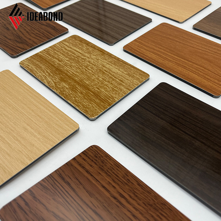 Wood Grain Exterior Wall Cladding 4mm Alucobond Aluminum Composite Panel