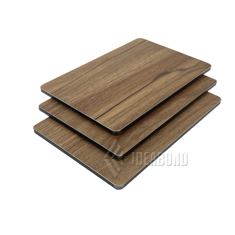 Wood Grain Exterior Wall Cladding 4mm Alucobond Aluminum Composite Panel