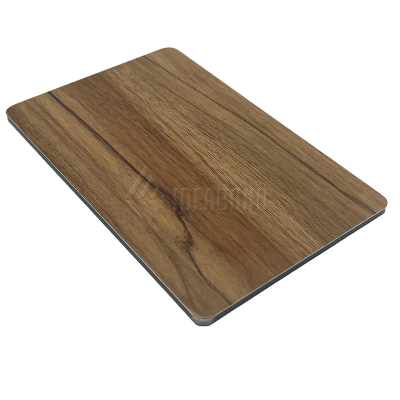 Wood Grain Exterior Wall Cladding 4mm Alucobond Aluminum Composite Panel