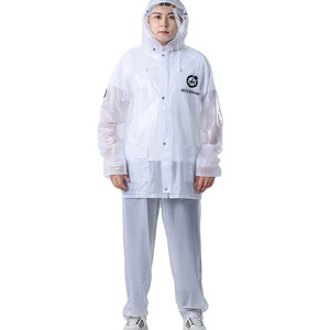 Wholesale plastic men 100% waterproof portable branded raincoat mens rain jacket waterproof adult rainsuit