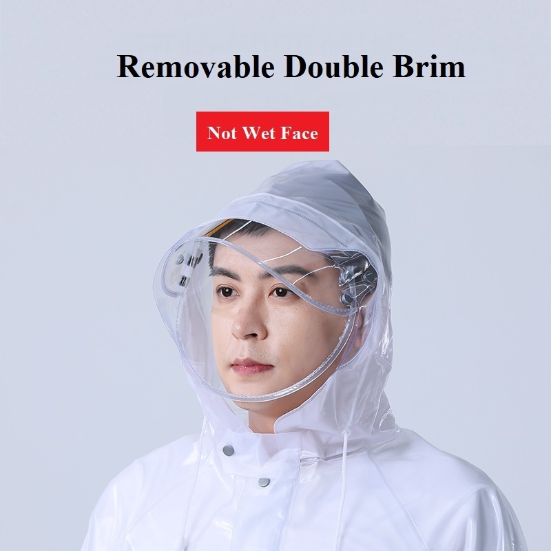 Wholesale plastic men 100% waterproof portable branded raincoat mens rain jacket waterproof adult rainsuit