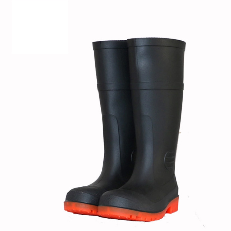 Custom pvc boots plastic work shoes men women anti-slip waterproof steel toe rain boots medical shoes