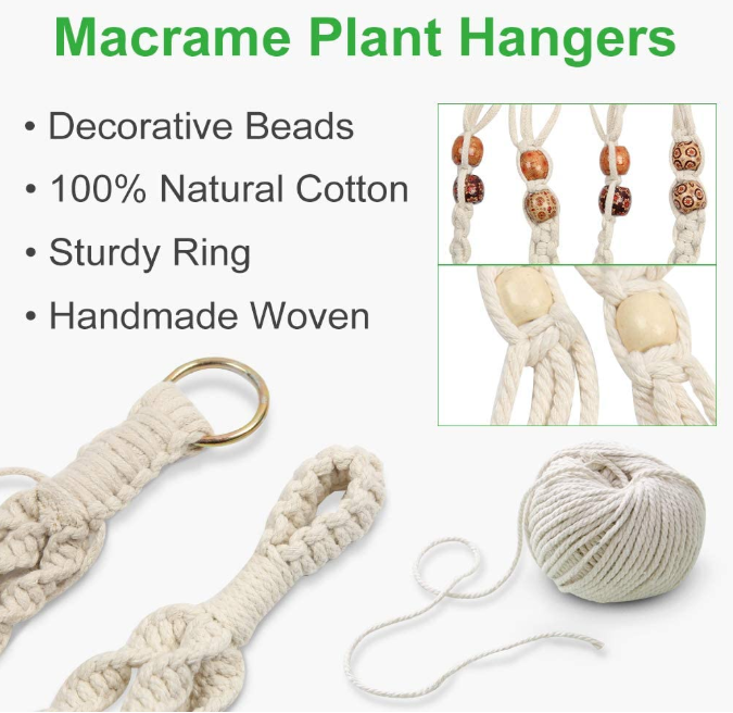 Home Decorative Small MOQ Macrame Plant Hangers in Different Designs Boho Handmade Indoor Wall Hanging Planter Plant Holder