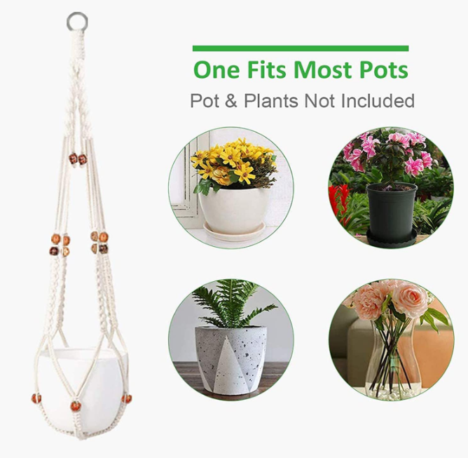 Home Decorative Small MOQ Macrame Plant Hangers in Different Designs Boho Handmade Indoor Wall Hanging Planter Plant Holder